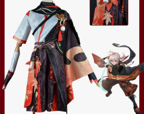 原神cos服枫原万叶稻妻全套武士cospl...
