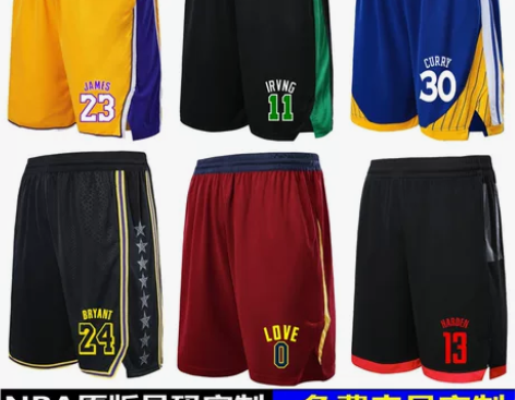 短裤男 短裤中裤NBA篮球裤运动男科比欧文...
