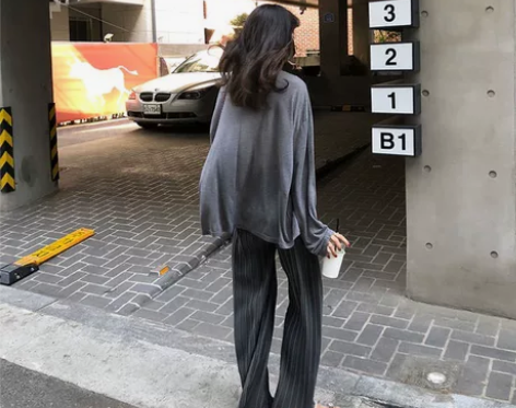 王炸裤 显瘦大长腿高腰褶皱裤薄款宽松休闲裤...