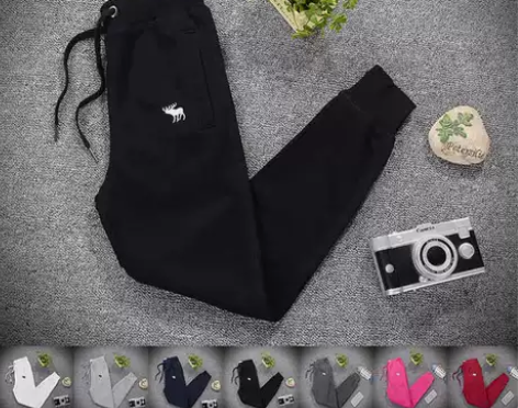 秋冬bf卫裤女收腿小脚裤加绒加厚收口运动裤...