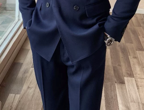 西装套装西装鹿三先生男士商务正装纯色修身双...