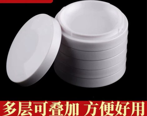 景德镇 加厚手绘青花五层陶瓷带盖调色盘 墨...