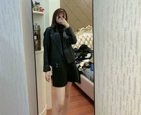 黑色皮外套 超酷  感兴趣的话点“我想要”...