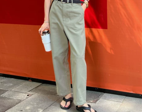 7AM10PM夏季100棉工装裤女直筒20...