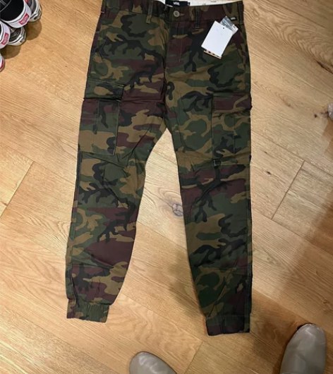 VANS范斯女式迷彩工装束脚裤 全新吊牌，...