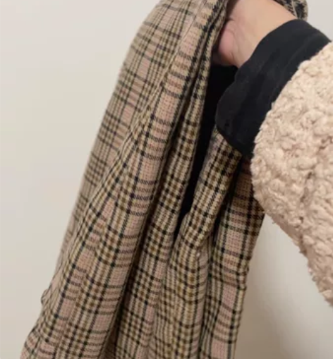 胖子王老板 卡其粉色格子裤 S码 没怎么穿...