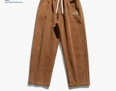 裤复古 NASA官方灯芯绒直筒裤男士春秋款...