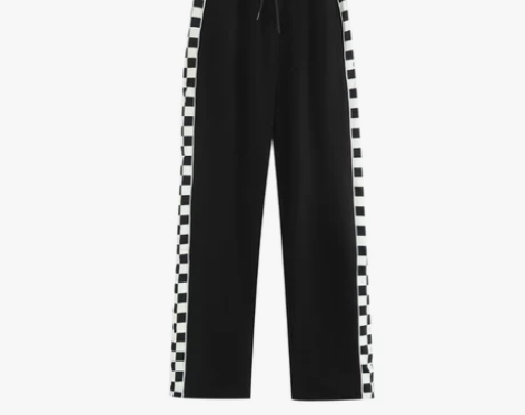 FPMZ复古棋盘格印花串标长裤女国潮牌休闲...