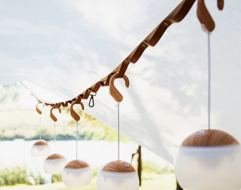 KOMMOT户外露营挂物绳便携式皮革晾衣绳...