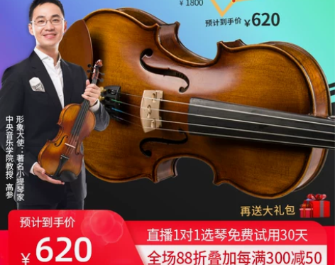 CHRISTINA小提琴儿童初学者专业手工...