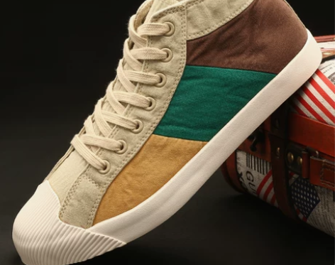 帆布鞋 男鞋帆布鞋2022年新款春季高帮男...