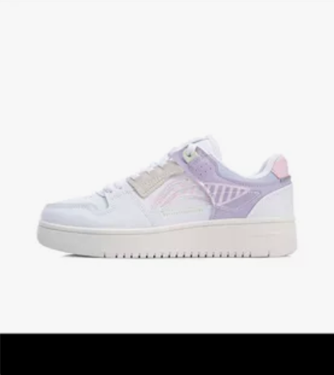 李宁女鞋 板鞋白紫色 感兴趣的话点“我想要...