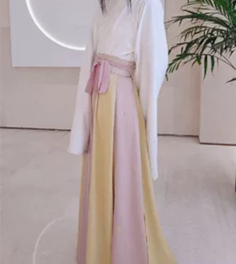 洛水沉烟，碎星决，汉服晋制，粉黄八破交窬裙...