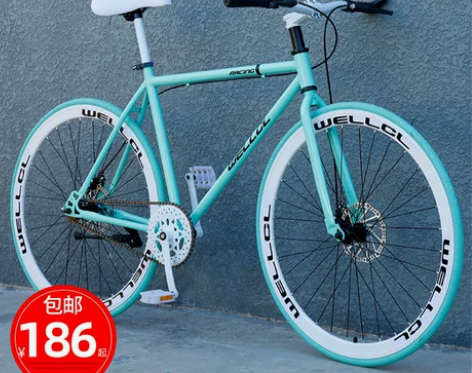 死飞自行车实心胎活飞碟刹轻便网红男女单车