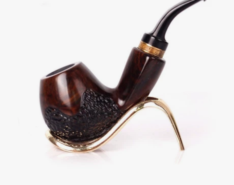 处理黑檀木烟斗手工烟斗便携式斗过滤斗实木烟...