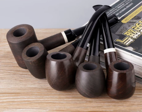 木香实木烟斗 木质烟斗跨境pipe黑檀木9...