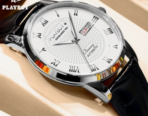 欧美正品花花公子手表男士全自动机械表十大防...
