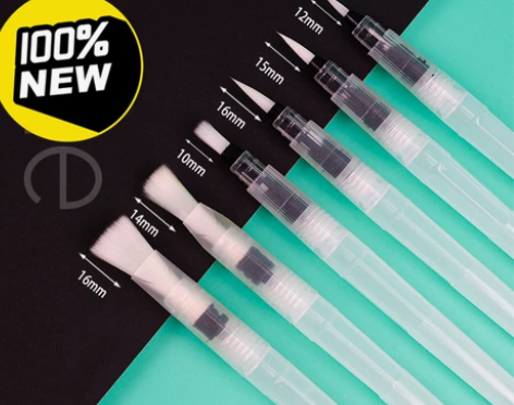 包邮1套*6支尼龙自来水笔尖头平头固体水彩...