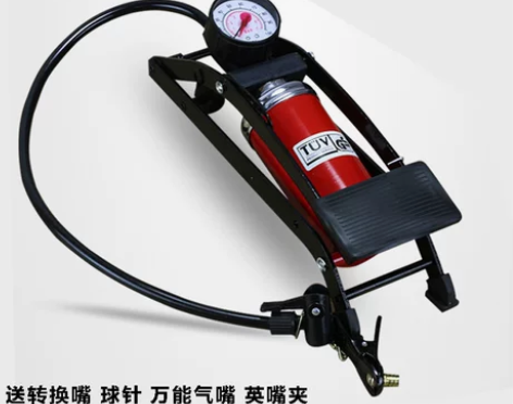 自行车脚踏打气筒便携式自行车电动车摩托车汽...