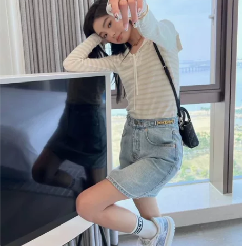 欧洲站c家链条半身裙牛仔裙a字裙南油 s码...