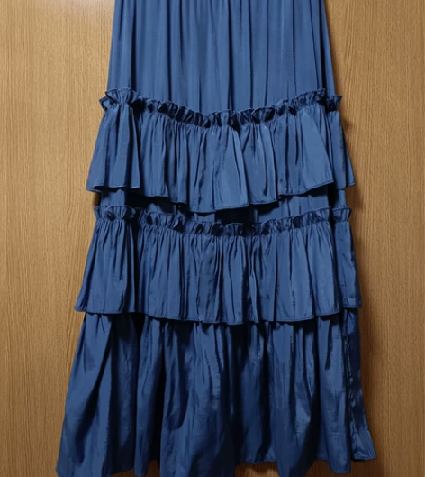 高腰半身裙蛋糕裙松紧腰 L码，95新，腰围...