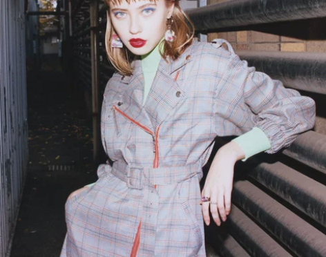 jouetie日系潮牌女机车服外套中长款风...