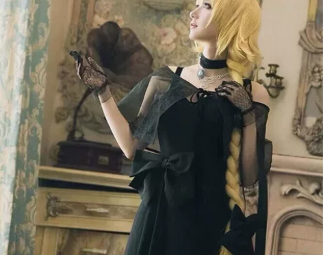 fgo贞德cos服两周年礼服黑礼服英灵礼服...