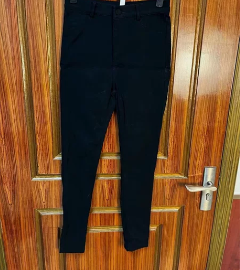 女款L码 加绒休闲牛仔裤铅笔裤有弹力170...