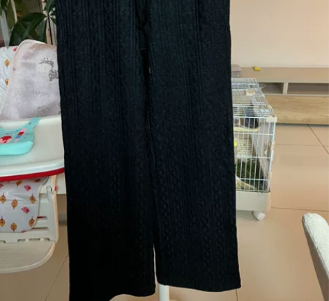 黑色高腰阔腿裤 非知名品牌 购于实体店 面...