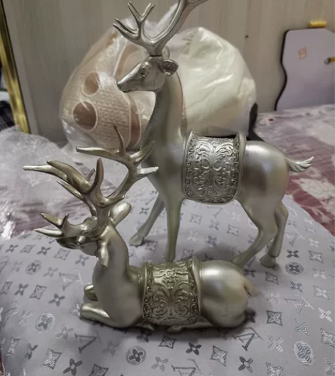 小鹿摆件,18一对,鹿鹿发,第四张图片有尺...
