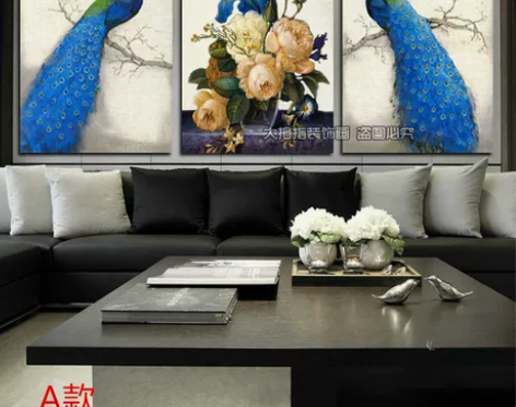 无框画客厅沙发背景墙装饰画现代简约餐厅壁画...