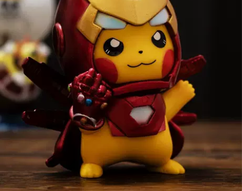 皮卡丘cos复仇者联盟钢铁侠漫威手办神奇数...
