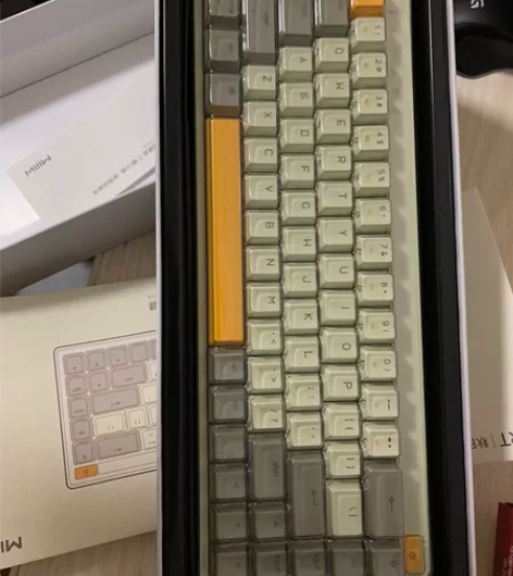 键盘三模小米有品 米物ART机械键盘无线蓝...