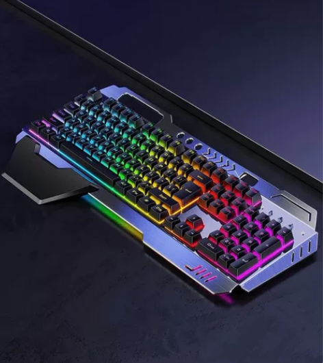 牧马真机械手感键盘有线电脑电竞游戏静音薄膜...