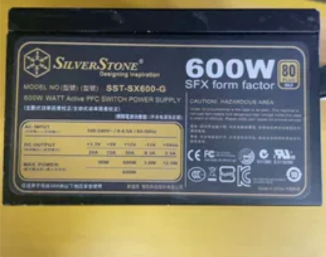 银欣全模组sfx600w电源 带白色硅胶模...