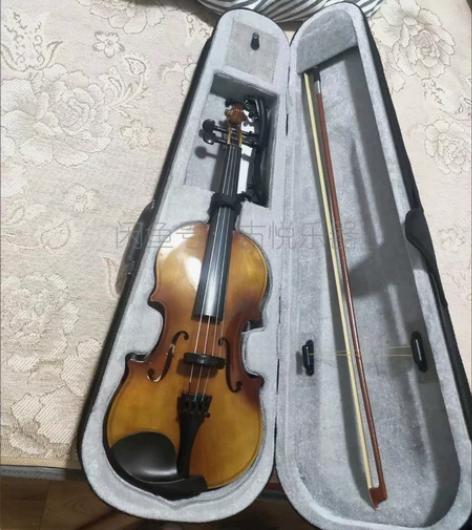 实木全新手工小提琴，原价在3000元左右。...