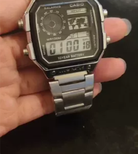 CASIO卡西欧小方块卡西欧简约运动防水电...