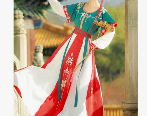桔屿正品原创汉服女和铃坦领三件套齐腰中国风...