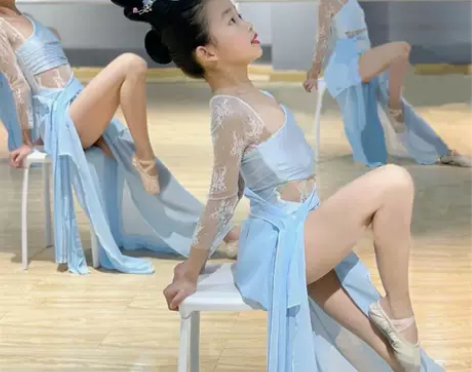 春三月古典舞身韵纱衣飘逸练功服同簪舞蹈服紫...