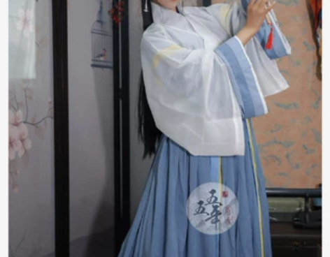 五五年汉服 霜降.秋焚 晋制交领齐腰襦裙男...