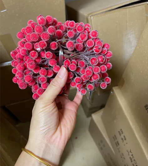 低价出售！插花小浆果藤条插花环材料 圣诞节...