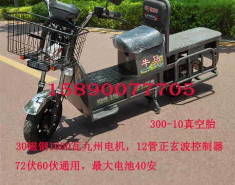 载重王电动电瓶车72V60V拉货载货牛马摩...