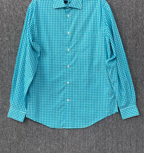 #布鲁明 男长袖衬衫.全新L码.纯棉色织格...