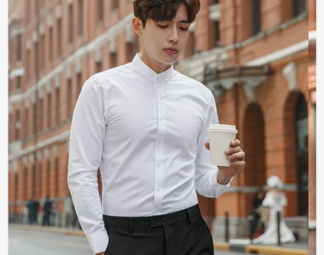 白衬衫男长袖商务正装免烫抗皱高端面试上班职...