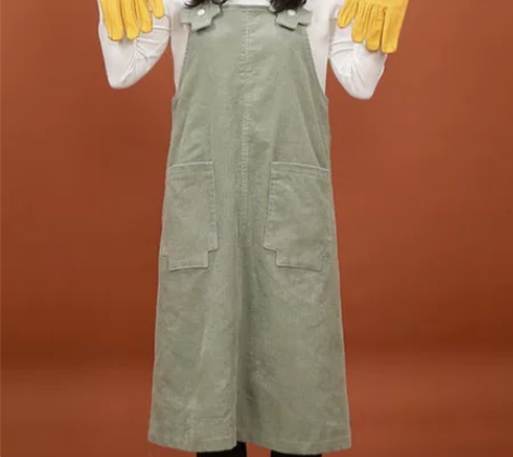 嬉游记原创 2020新款灯芯绒像素背带裙女...