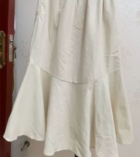 纯棉布半身裙鱼尾裙可古着可时尚 感兴趣的话...