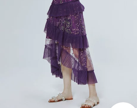 短裙半身裙LE FAME/拉飞姆春秋季浪漫...