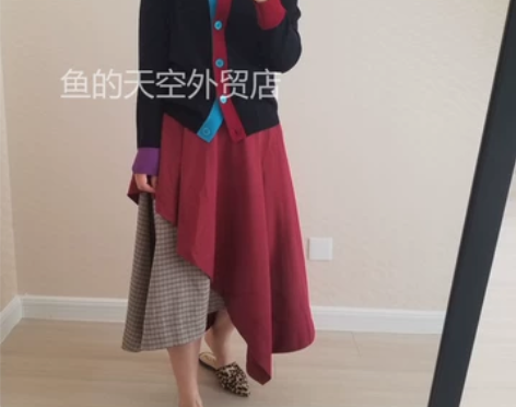 鱼家 半身裙 鱼的天空 不对称 半裙 偏文...