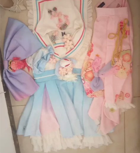 初兽猫家八寻宁宁大正和服cos全套 衣服是...