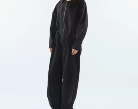 amzien独立原创自制黑色长袖春季运动型...